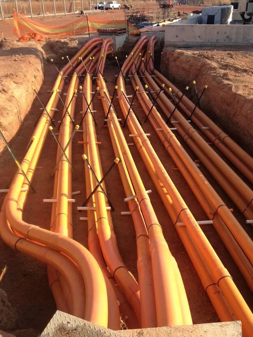 Underground conduit and cable installation for commercial project