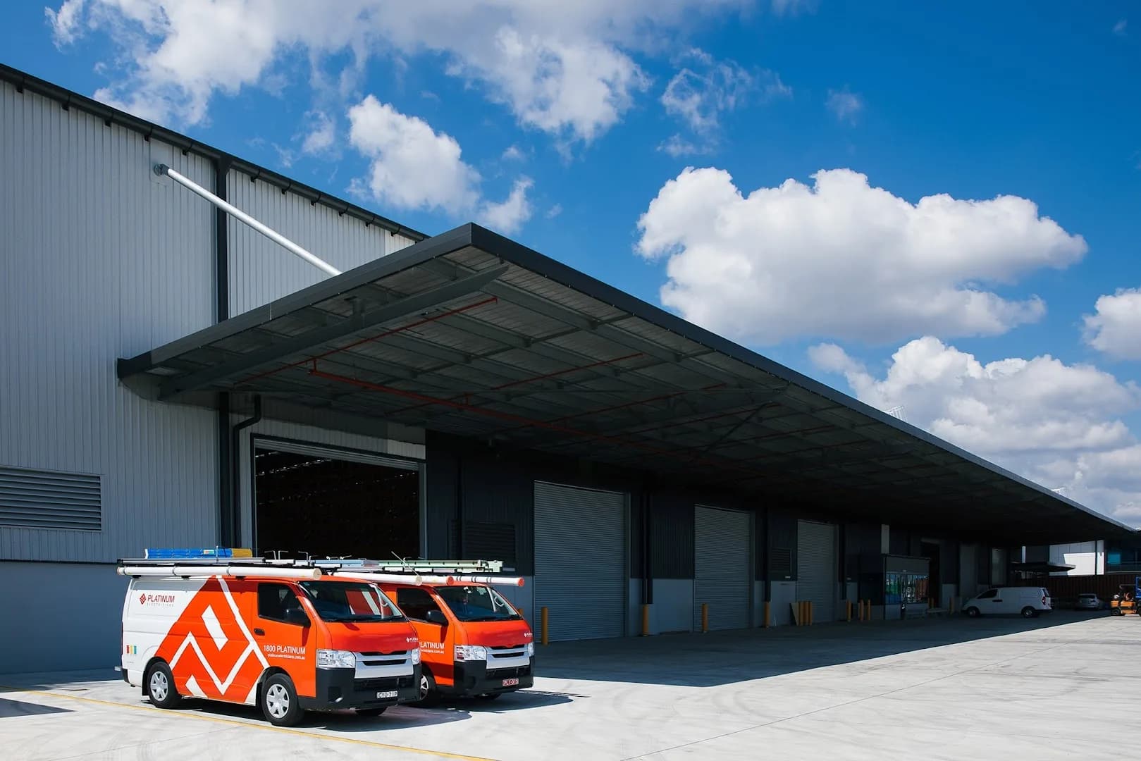 Commercial warehouse electrical fit-out with service vehicles